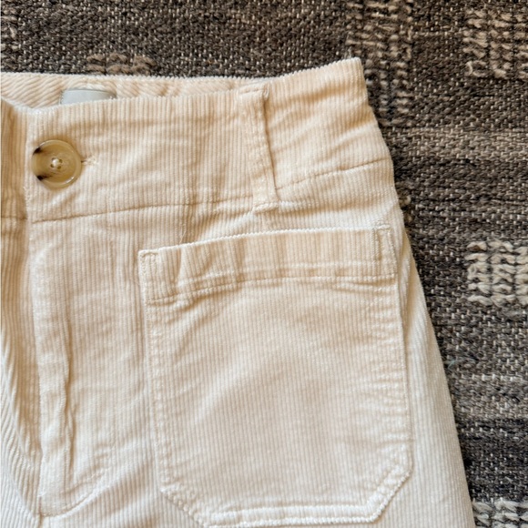 Anthropologie Maeve Colette Corduroy Pants - Ivory - size 26 - Picture 3 of 5